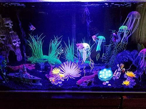 Submersible Led Lights, Submersible Waterproof RGB Change Remote Controlled Submersible Led Lights for Pond Pool Fountain Aquarium Vase Hot Tub Bathtub Fish Tank Party Halloween (4 Pack)