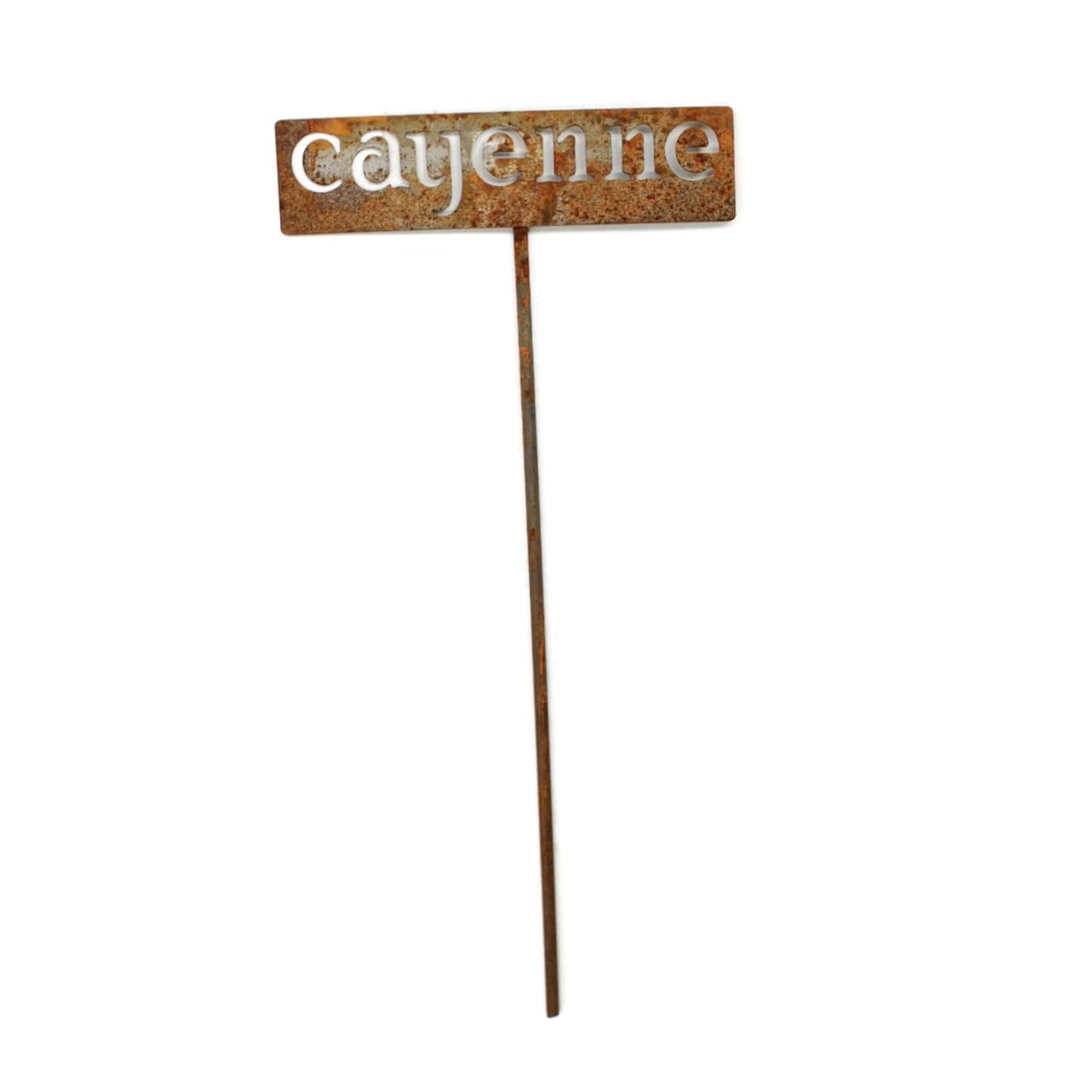 Classic Metal Garden Markers 19 Inches Tall (cayenne, Naturally Rusted)