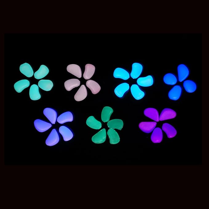 Oismys Glow in Dark Rocks Luminous Stones 200Pcs Garden Accessories Micro Landscape Fish Tank Decoration Outdoor Patio Lawn Yard Kit