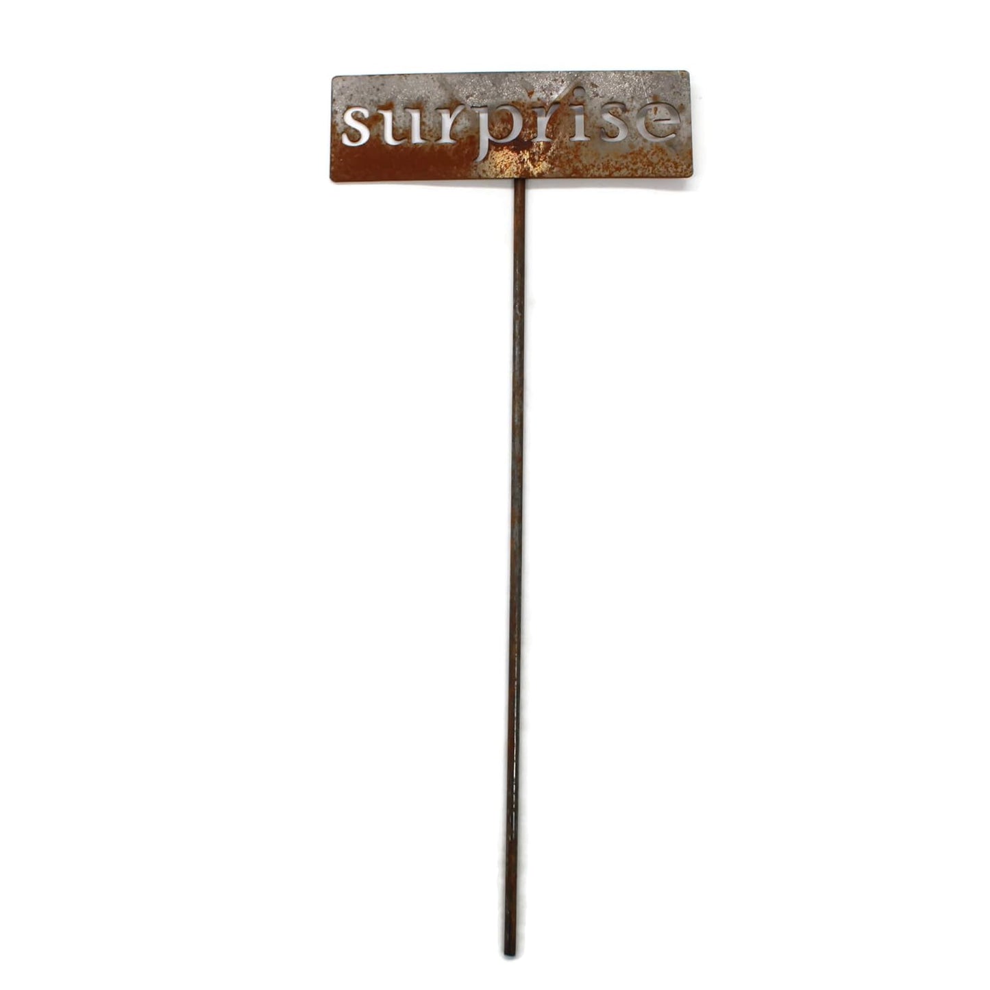 Classic Metal Garden Markers 19 Inches Tall (surprise, Naturally Rusted)