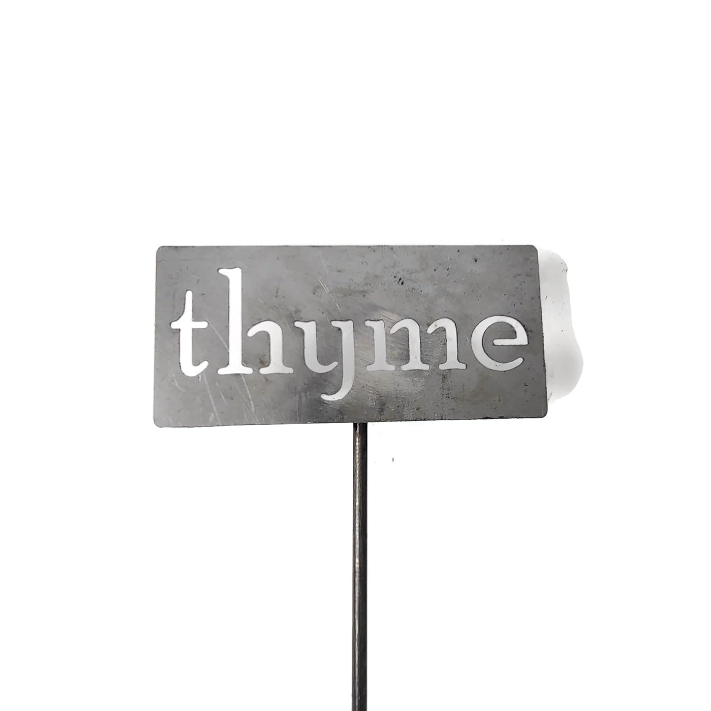 Classic Metal Garden Markers 19 Inches Tall (thyme, Raw, Unfinished Steel (will rust with time))
