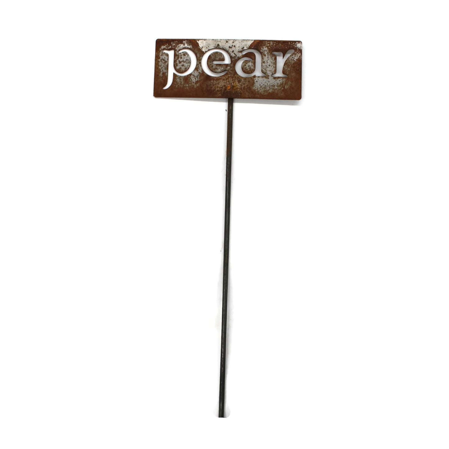 Classic Metal Garden Markers 19 Inches Tall (pear, Naturally Rusted)