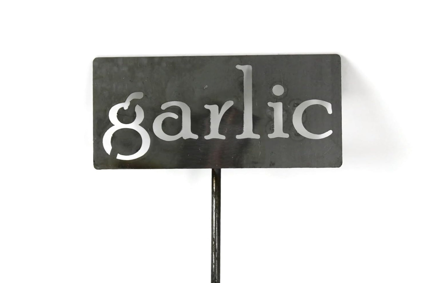 Classic Metal Garden Markers 19 Inches Tall (garlic, Raw, Unfinished Steel (will rust with time))