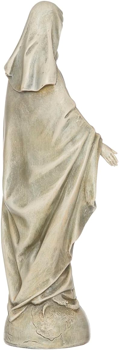 Joseph's Studio by Roman Inc., Our Lady of Grace, Garden Collection, Religious Statue, Holy Family, Memorial, Angel, Patron Saint, Garden Décor (14x5x3)