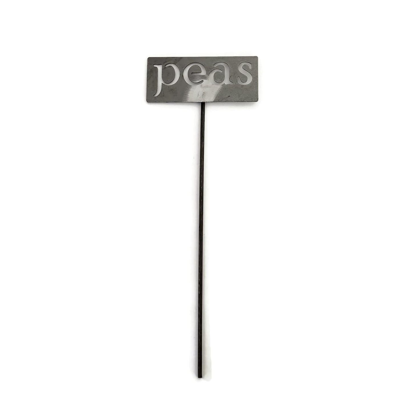 Classic Metal Garden Markers 19 Inches Tall (peas, Raw, Unfinished Steel (will rust with time))