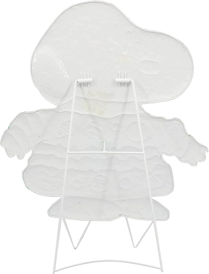 Peanuts Gang Around The Tree Christmas Yard Art Outdoor Christmas Decor Hammered Metal (24'' Snoopy in Ugly Christmas Sweater), 18'' wide x 32'' high