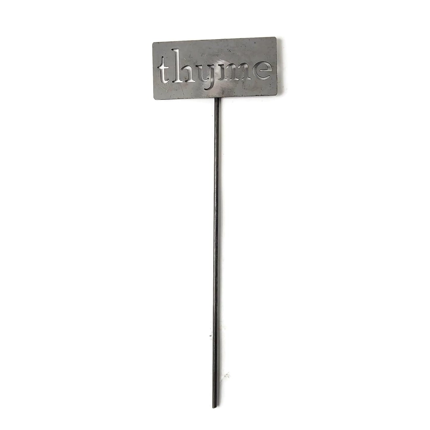 Classic Metal Garden Markers 19 Inches Tall (thyme, Raw, Unfinished Steel (will rust with time))