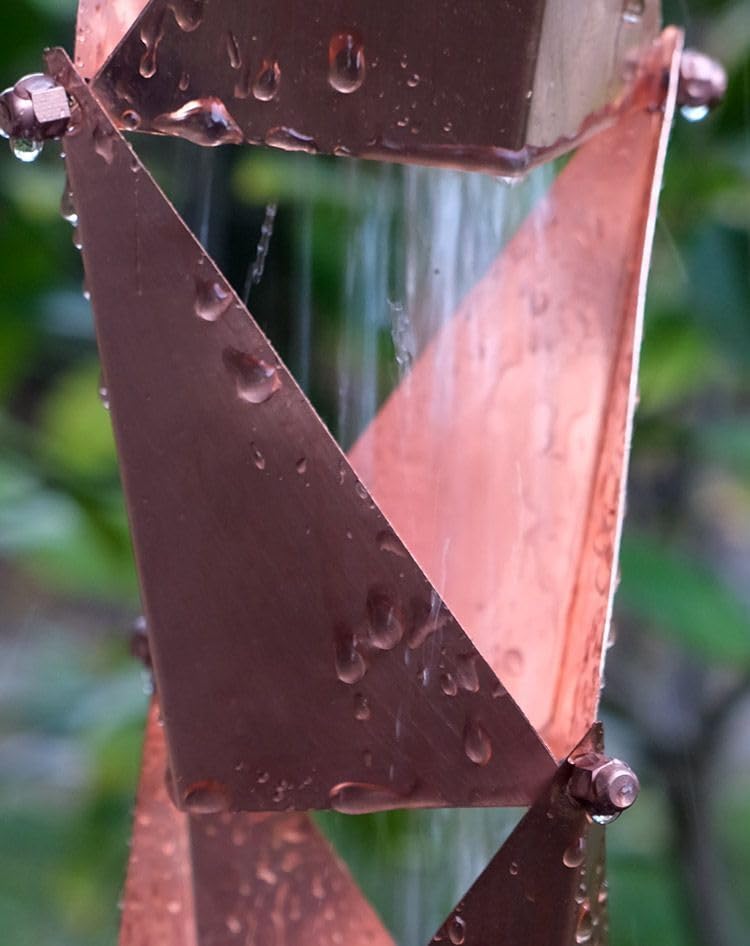 Nutshell Stores Origami Rain Chain - Copper - 10 Feet