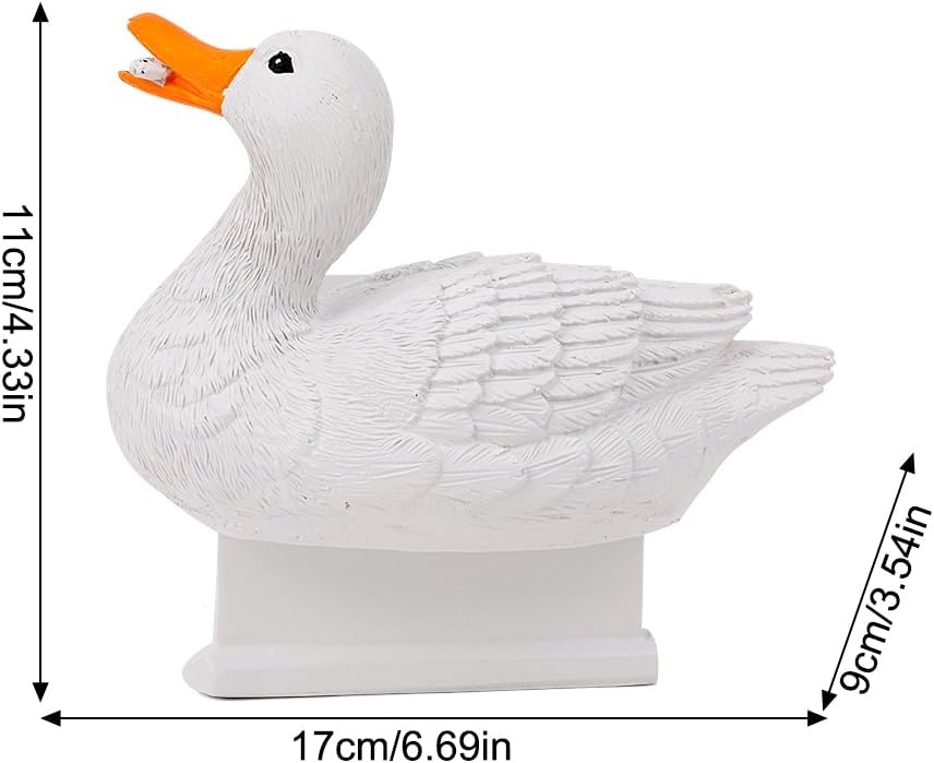 FineInno Floating Resin Duck Figurine Aquarium Decoration Decor Pond Statue Outdoor Accessories Fish Tank Floating Duck Funny Craft for Garden, Park, Pool