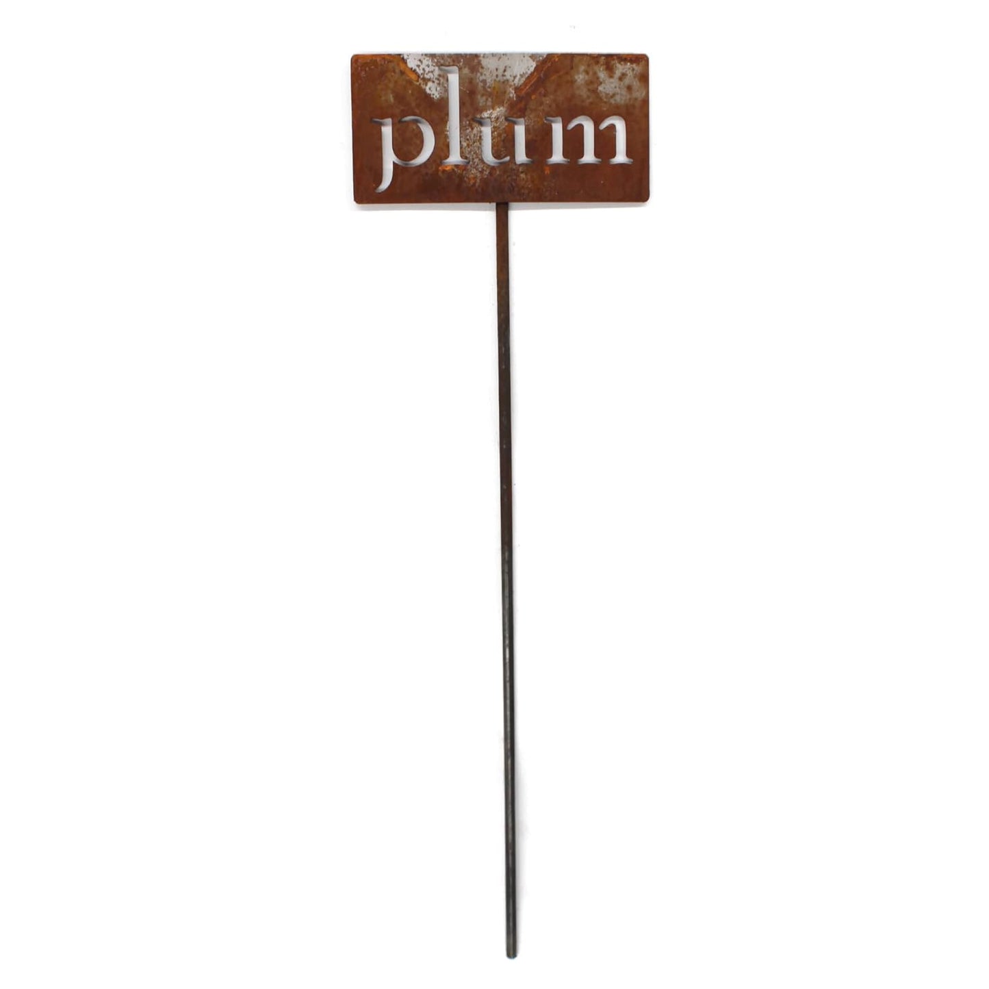 Classic Metal Garden Markers 19 Inches Tall (plum, Naturally Rusted)