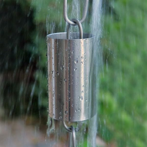 Nutshell Stores Kenchiku Rain Chain - Stainless Steel - 18 Feet