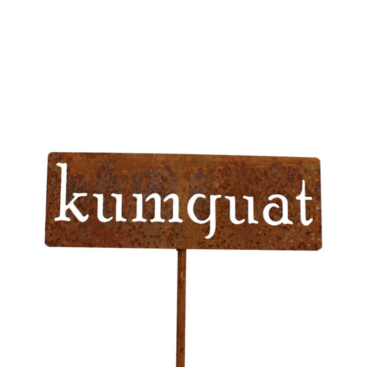 Classic Metal Garden Markers 19 Inches Tall (kumquat, Naturally Rusted)