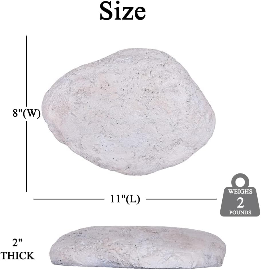 Personalized Garden Memorial Stones Engraved Rocks with Any Message, Decorative Grave Memorial Plaques Rocks for Loved Ones Outside Cemetery Decoration, Resin, 11" x 8"