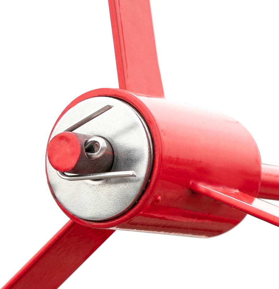 Garden Windmill for Yard Decor, 8 ft Tall Metal Windmill with Spinning Blades, Weather-Resistant Outdoor Windmill for Lawn, Farmhouse, Rustic & Farm Decor, Red