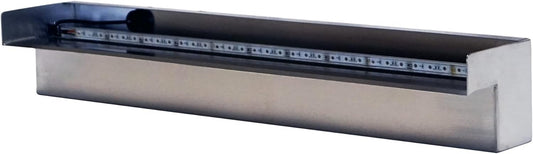 HALF OFF PONDS Steel Elegance 24" Color Changing Lighted Stainless Steel Spillway - STE24CC-HOP