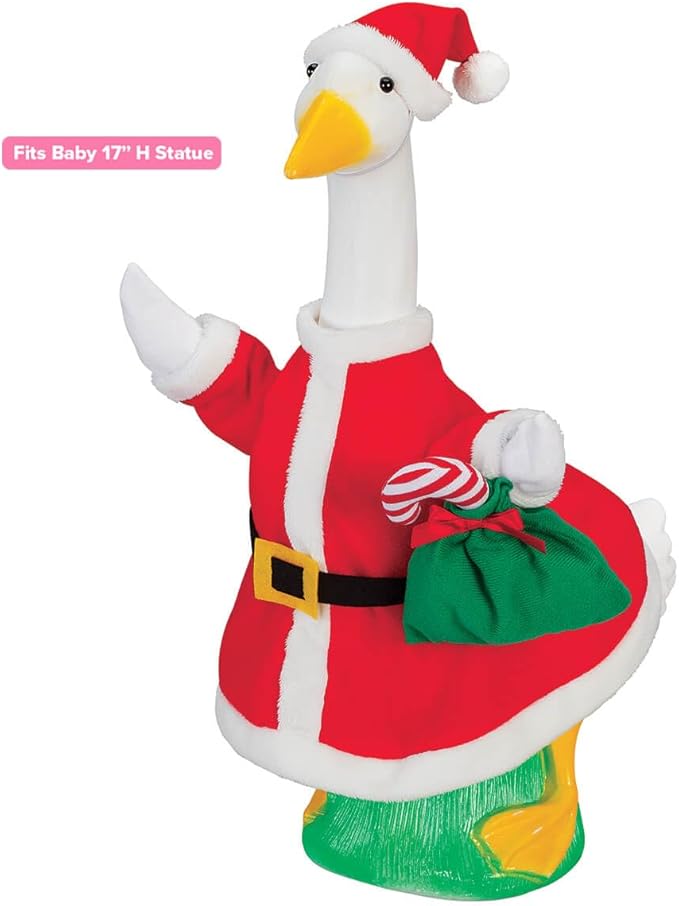 Fox Valley Traders Gaggleville Santa Baby Goose Outfit, Fits Baby 17" H Statue