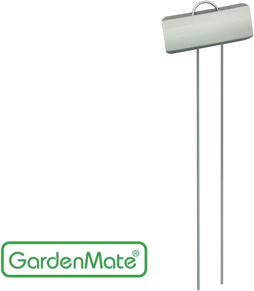 GardenMate 100-Pack Weatherproof Large Zinc Metal Plant Labels, Height 11.5", Label Area 3 1/2 x 1 1/4"
