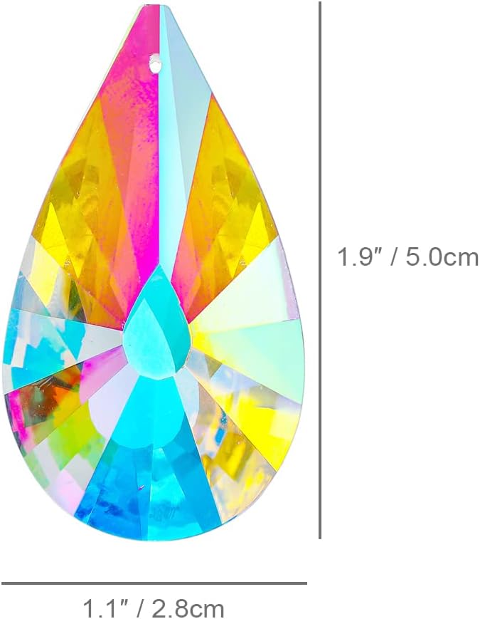 10 Pack Colorful Crystal Prisms Suncatcher,Sun Shine Catcher Rainbow Pendants,Crystals Prisms for Windows,Glass Hanging Decor for Home Garden Wedding DIY Ornament