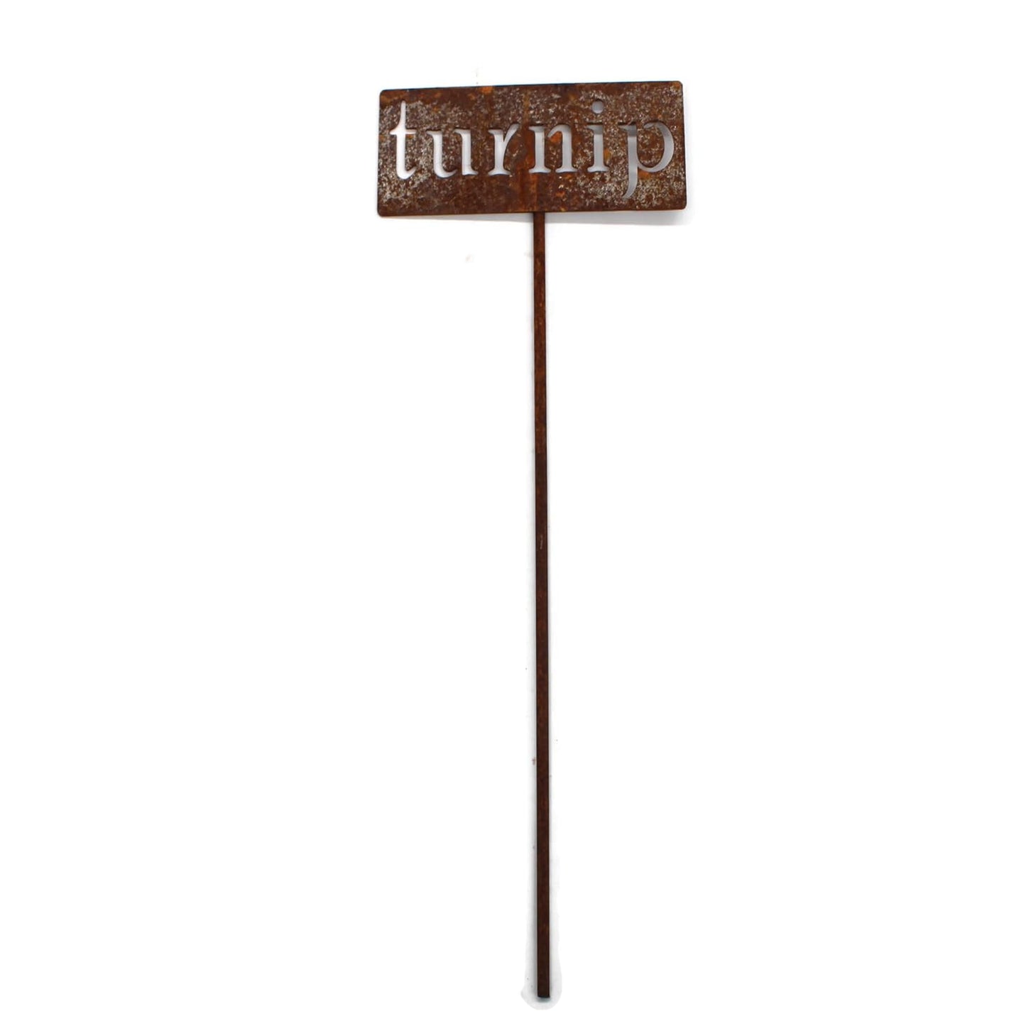 Classic Metal Garden Markers 19 Inches Tall (turnip, Naturally Rusted)