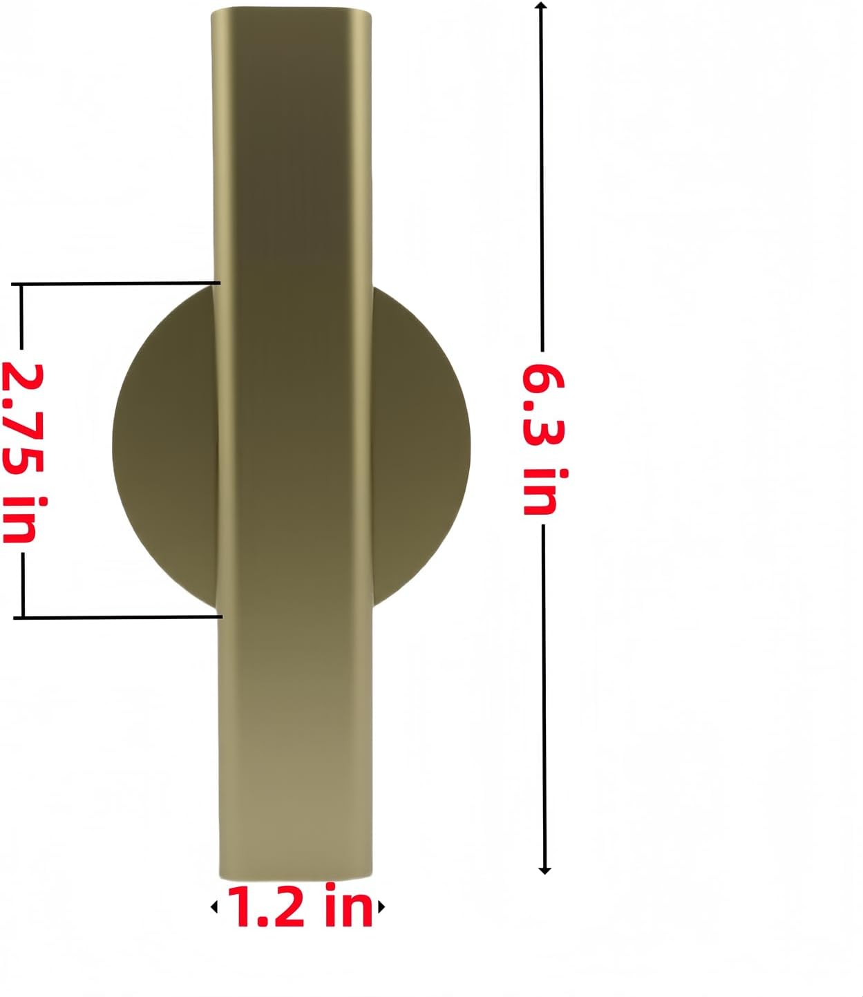 Self Adhesive Wall Vase Metal Tube Decoration Holder Used to Display Dried Flower, Faux Flowers, Fake Flowers, Also Suitable for Cemetery Memorial Decoration (1 PCS Gold)