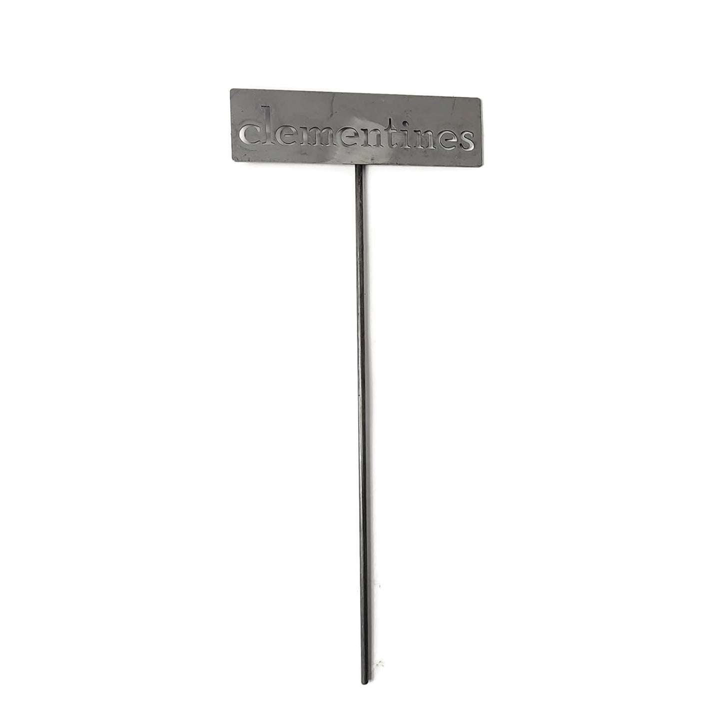 Classic Metal Garden Markers 19 Inches Tall (clementines, Raw, Unfinished Steel (will rust with time))
