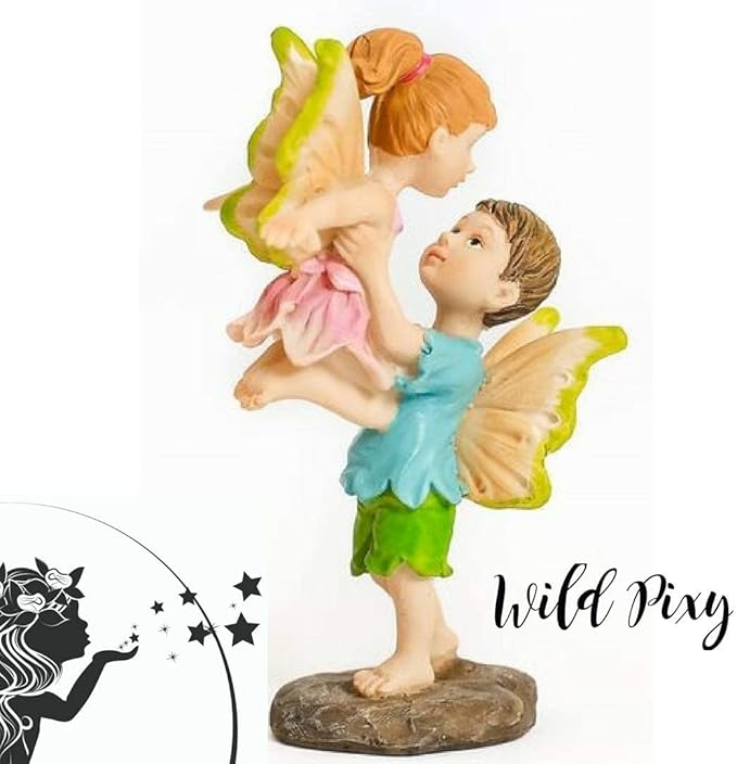WILD PIXY Miniature Fairy Figurine - Fairy Garden Fairies with an Inspiration Theme, Includes A Fairy Poem and Gift Box, Gorgeous Miniature Garden Decoration for Indoor or Outdoor Fairy Gardens