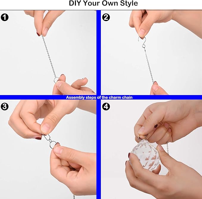 MerryNine 6 Pcs Clear Crystal Ball Prism Sun Shine Catcher Rainbow Pendants Maker, Hanging Crystals Prisms for Windows, for Feng Shui, for Gift (1.96"/50mm 6Pack)