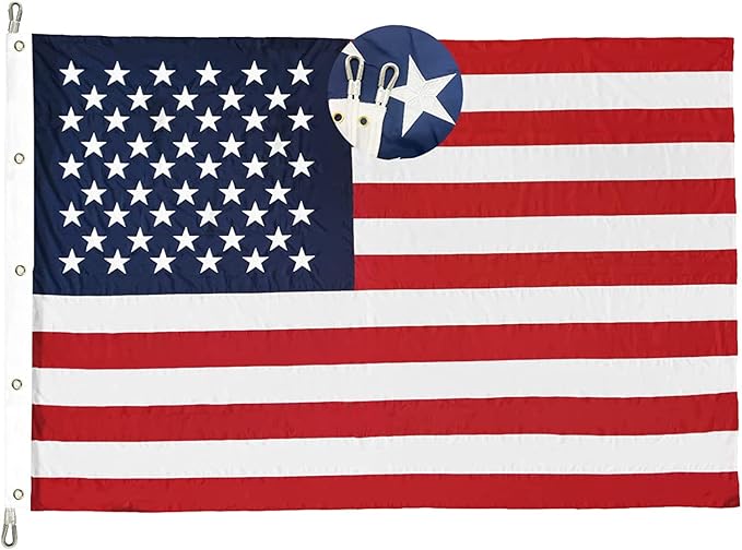 Homissor American Flag 15x25 Ft Large US Flags USA Giant United State Flag Heavy Duty Outdoor Embroidered Stars for All Weather High Wind Sewn Stripes With Brass Grommets