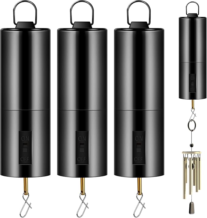 1 Piece Hanging Black Rotating Motor Wind Spinner Mobile Battery Operated Motor Multi-Purposes Rotatable Hook for Garden Decoration Accessory Supplies