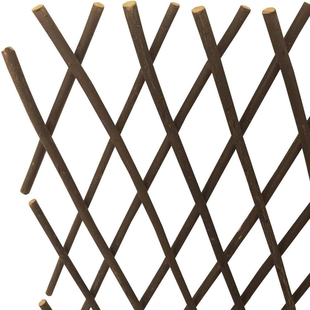 Natural Lattice Willow Trellis Fence for Climbing Plants,Expandable Garden Fence Wall Panel, Outdoor Decorative Wood Fence (1 Pieces)
