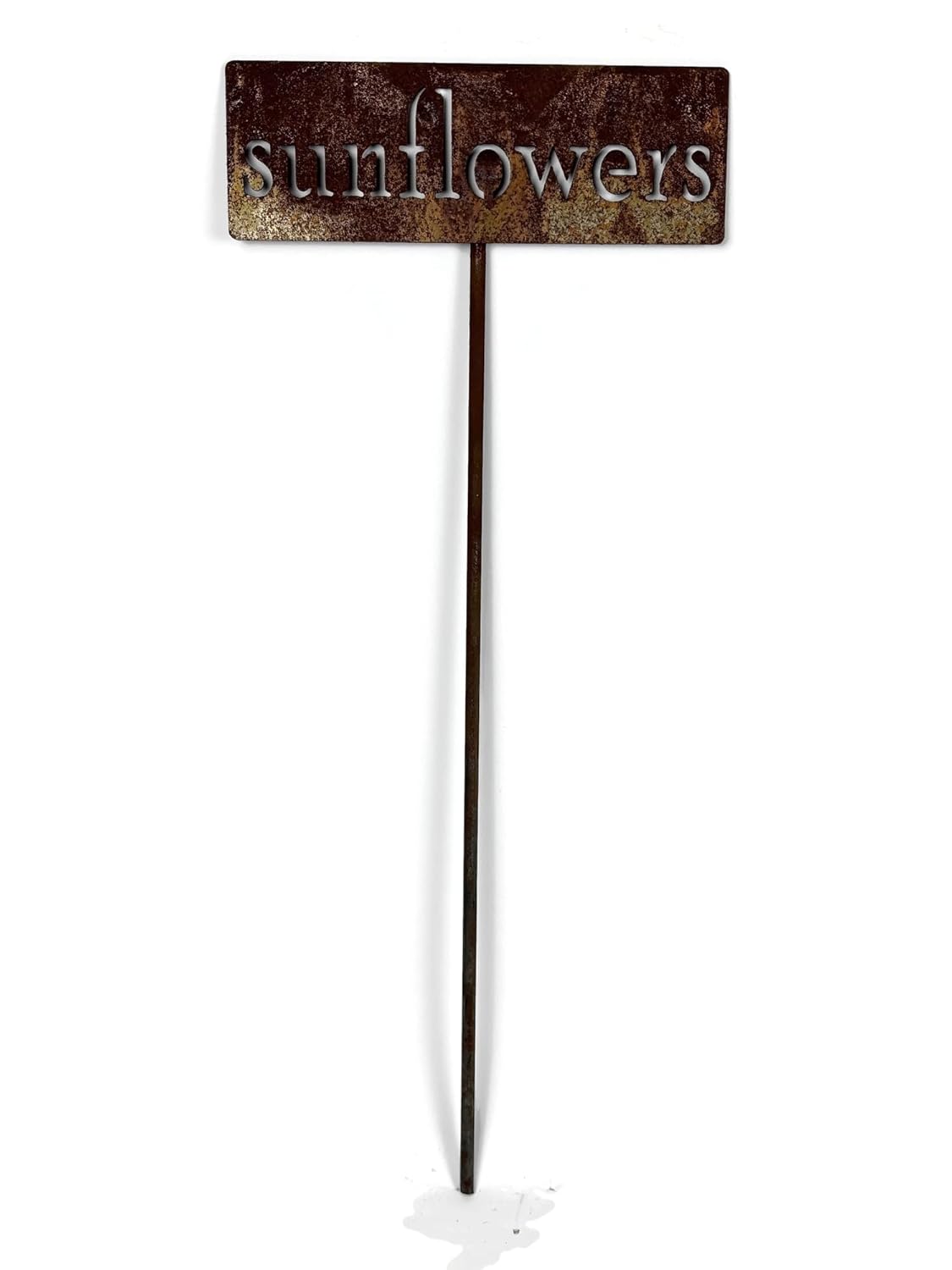 Classic Metal Garden Markers 19 Inches Tall (sunflowers, Naturally Rusted)