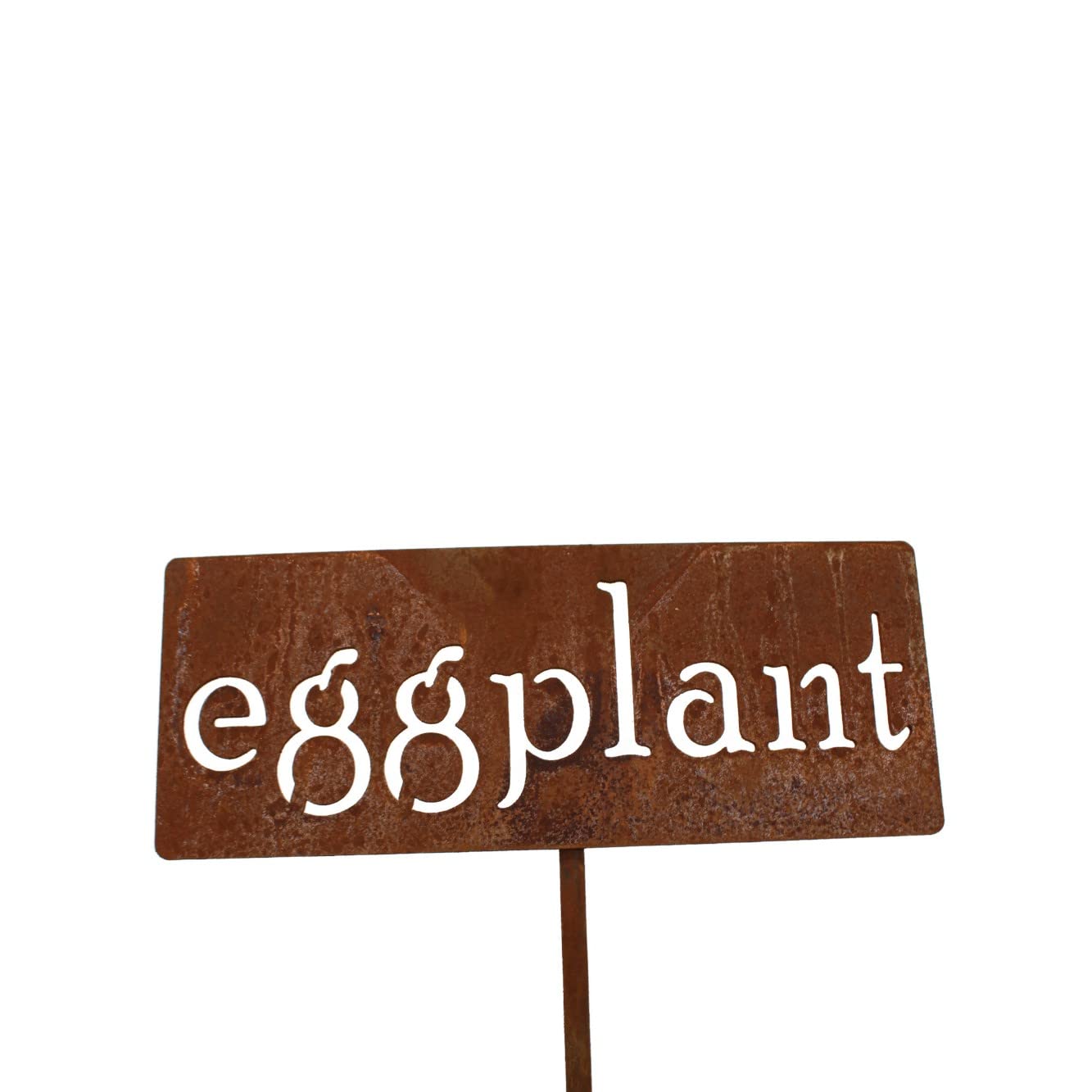 Classic Metal Garden Markers 19 Inches Tall (eggplant, Naturally Rusted)