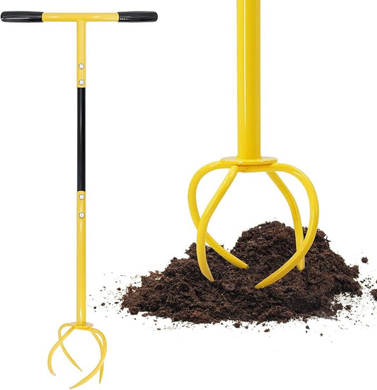 Manual Twist Tiller for Gardening, Garden Claw Hand Tiller with Ergomomic Handle, Steel Cultivator Tiller Lawn Aerator Soil Lossener for Gardening Bed and Plant Box