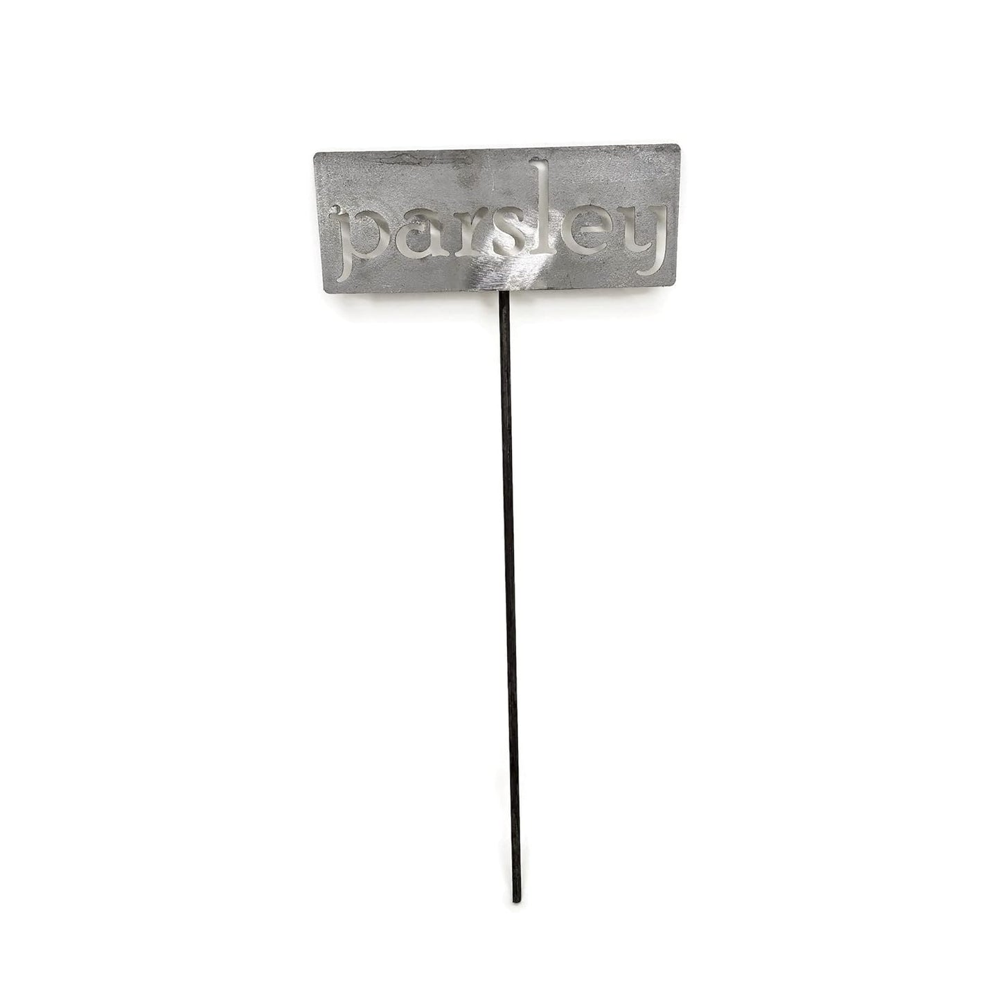 Classic Metal Garden Markers 19 Inches Tall (parsley, Raw, Unfinished Steel (will rust with time))