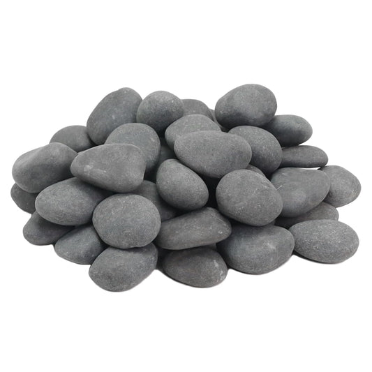 20LB Black Stones Pebbles River Rocks, Natural Beach Pebbles, Garden Decorative Stones-1-2 Large Plant Rocks,Ideal for Aquarium, Home Decor