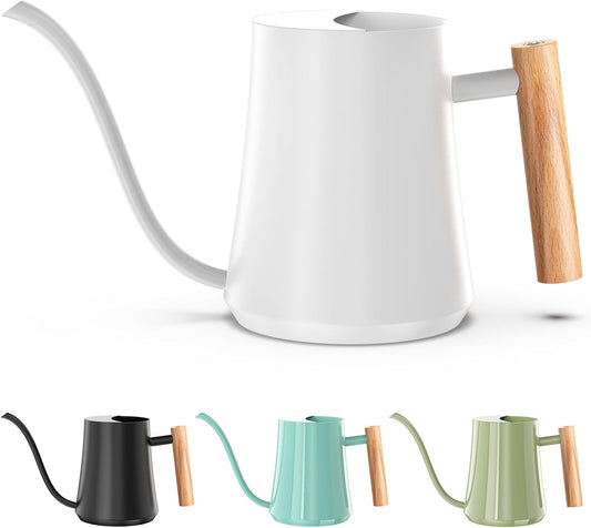 Green Moon Water Can Indoor Plant White 35oz with Long Spout Mini Water Can Indoor Metal Watering Can Pot for Indoor House Plant Bonsai Outdoor Garden Flowers Modern Decorative