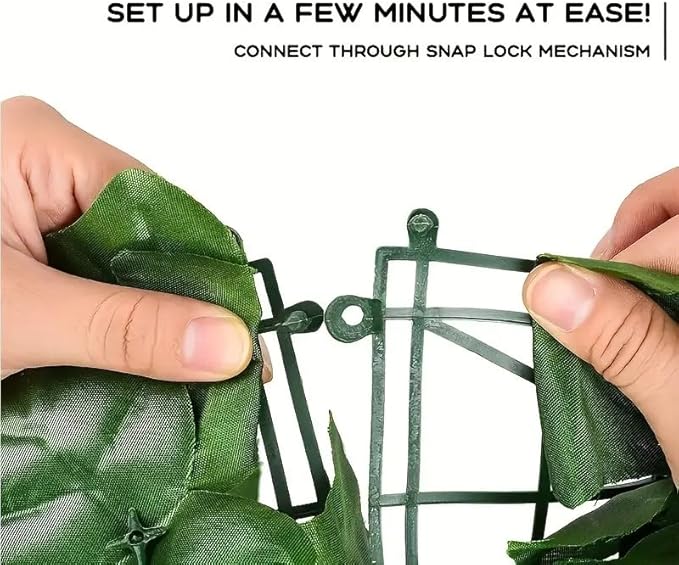 Artificial Ivy Privacy Fence Screen, Green Leaf Panels with Mesh Backing, 2 Pack, Outdoor Garden Patio Backyard Decor (Dark pothos Leaves, 50 * 300CM)