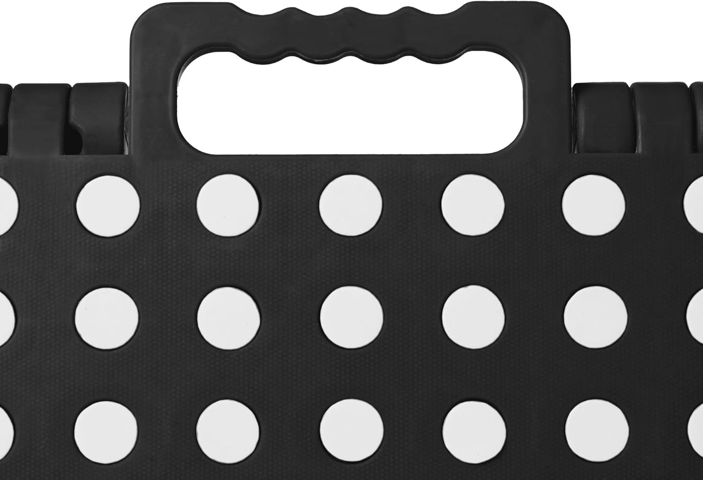 Casafield 11" Folding Step Stool with Handle, Black - Portable Collapsible Small Plastic Foot Stool for Kids and Adults - Use in The Kitchen, Bathroom and Bedroom