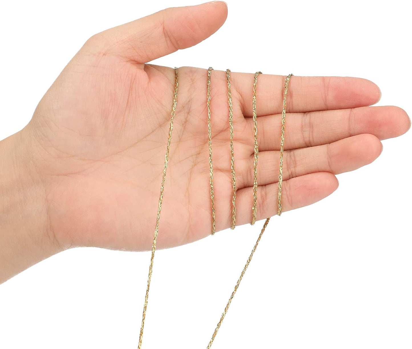 KINGLAKE Gold Twine String,Christmas Metallic Gold Twine String Bakers Twine for Gift Wrapping and Crafts,328 Feet 1.5mm Gold Glitter String Thread