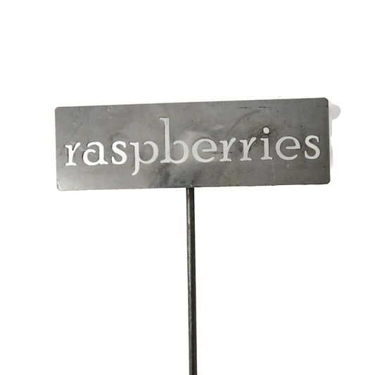 Classic Metal Garden Markers 19 Inches Tall (raspberries, Raw, Unfinished Steel (will rust with time))