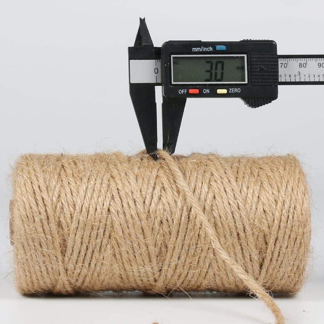 PerkHomy Jute Twine String 3mm 328Ft Natural Thin Ribbon for Craft, Gardening, Wedding Decoration & Packing (328FT * 3mm)