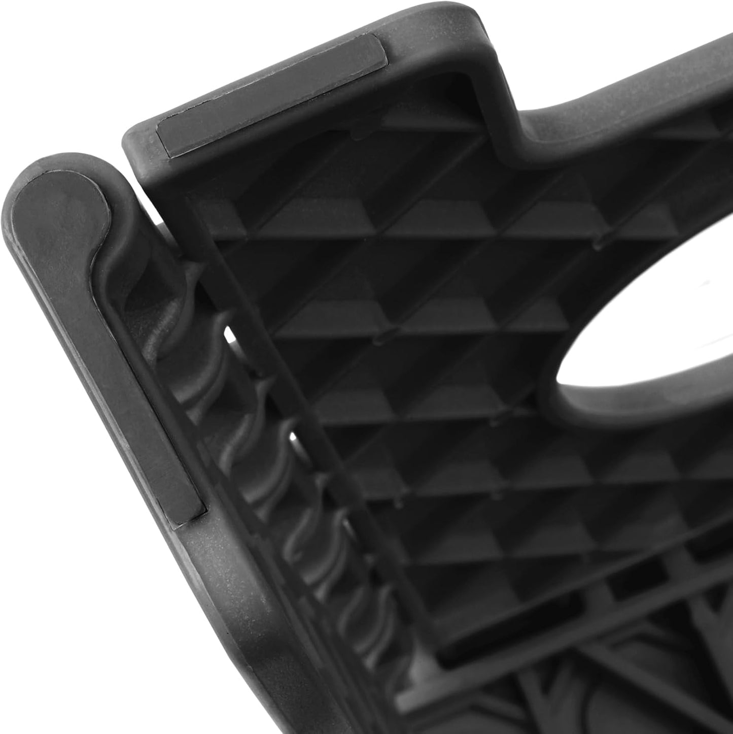 Casafield 18" Folding Step Stool with Handle, Black - Portable Collapsible Small Plastic Foot Stool for Adults - Use in The Kitchen, Bathroom and Bedroom