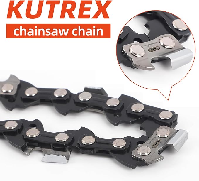 8 Inch Chainsaw Chain 3/8" LP Pitch, 050" Gauge, 33 Drive Links | 3Pack Low-Kickback Replacement Chain for Craftsman, Worx, Ryobi, Echo, Poulan and More -S33