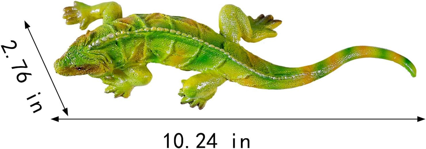 Garden Lizard Statue Simulation Lizard Statue Decorative Resin Animal Sculpture Outdoor Garden Yard Lawn Art Deco Gift 10.24 inch Hand Painted