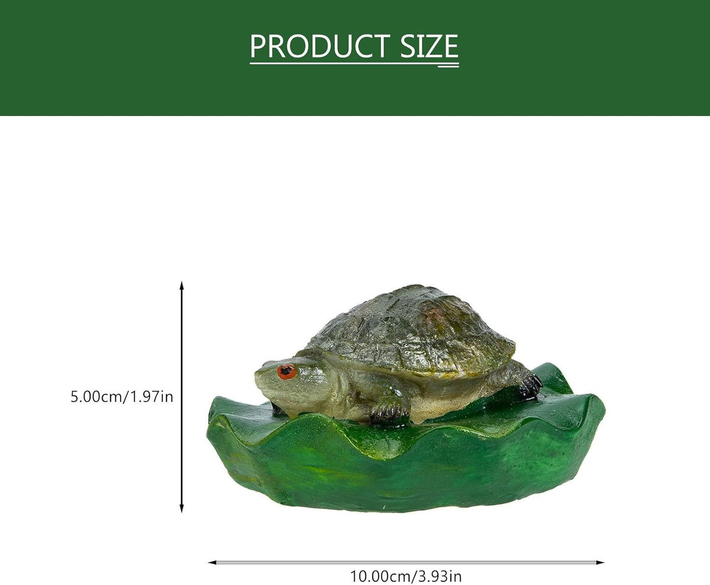 Mikikit Realistic Floating Turtle Statue Pond Decorations Garden Pond Accessory Resin Craft Ornament