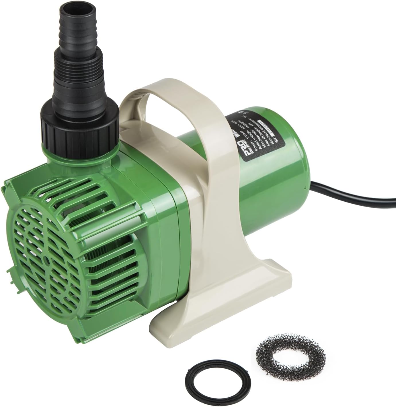 Prostormer 1/10HP Submersible Pond Pump, 3300GPH High Flow Water Pump with 9ft Lift Height, Garden Pumps, for Ponds, Fountains, Waterfalls, Hydroponics, Fish Tanks, Indoor & Outdoor Use