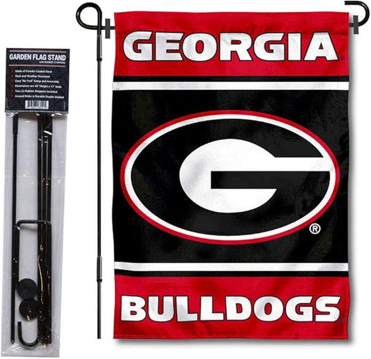 College Flags & Banners Co. Georgia Bulldogs Garden Flag with Stand Holder