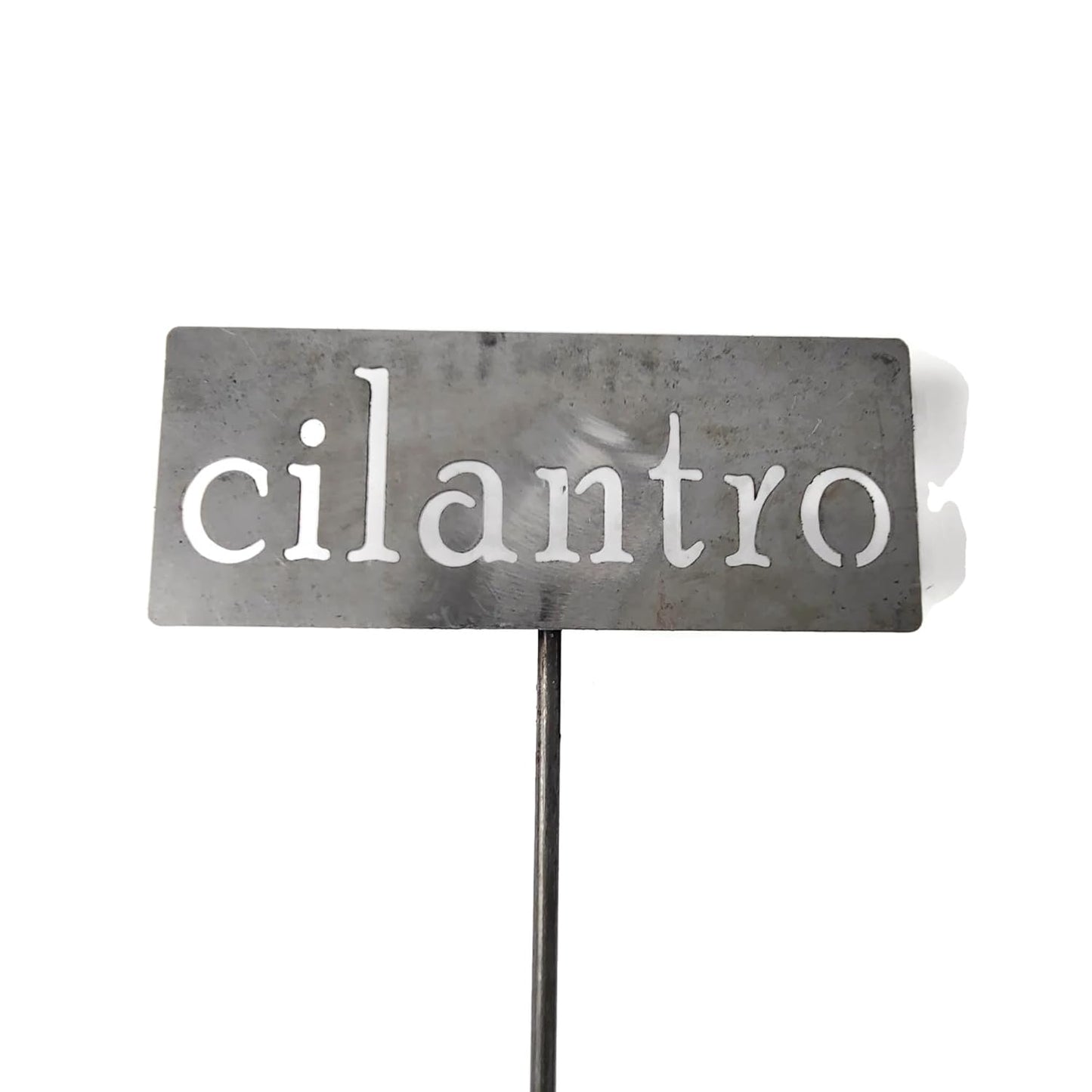 Classic Metal Garden Markers 19 Inches Tall (cilantro, Raw, Unfinished Steel (will rust with time))