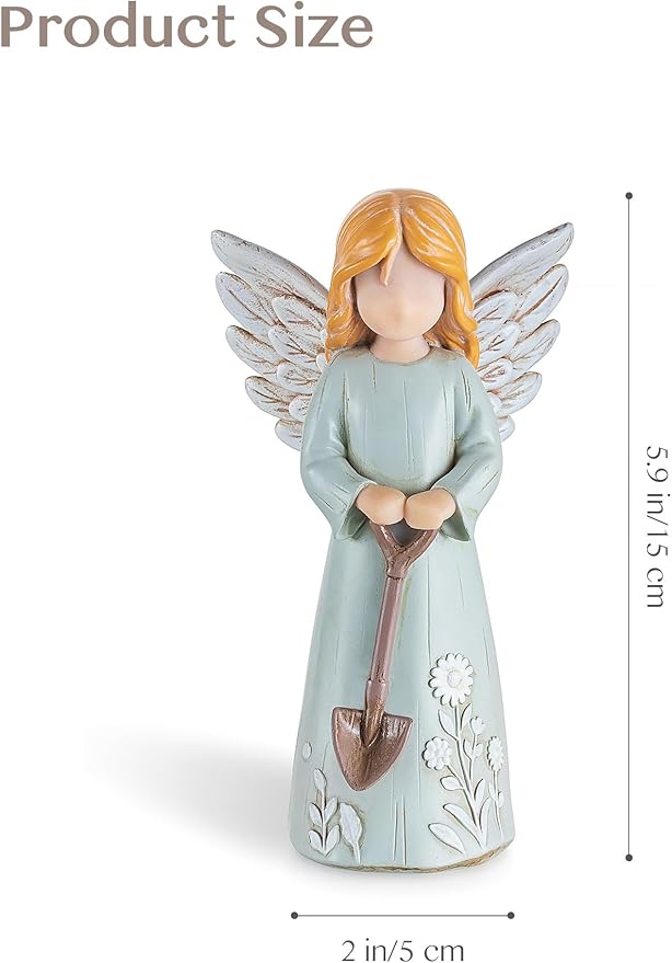Gardening Gifts for Women: Garden Angel Figurine Gifts for Plant Lover - Gardening Angel Decoration Gifts for Gardener Best Friends Grandma Mom Sister Christmas Birthday