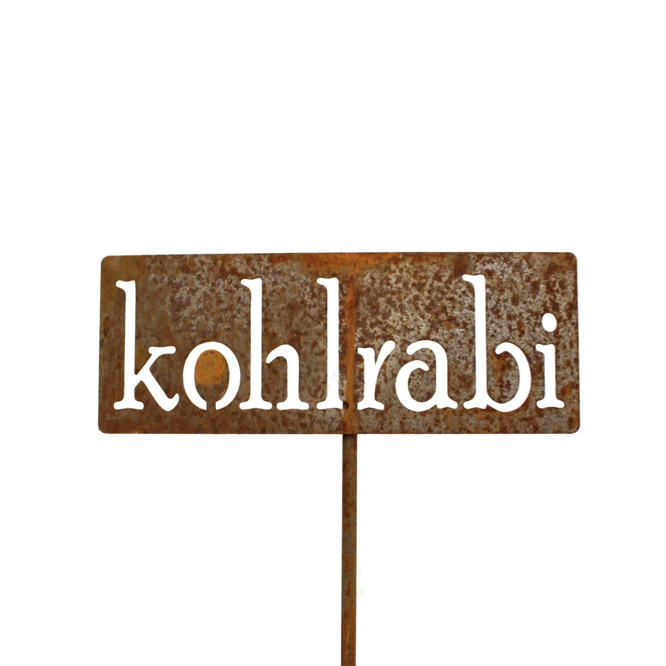 Classic Metal Garden Markers 19 Inches Tall (kohlrabi, Naturally Rusted)